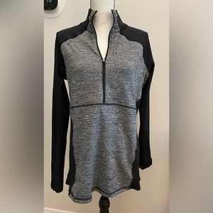 Calia By Carrie Underwood Half Zip Pullover Top Black Long Sleeve Women's XL